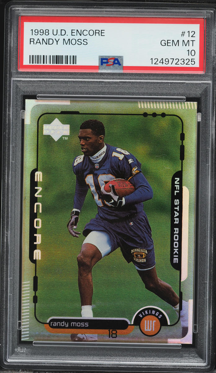 1998 Upper Deck Encore Randy Moss ROOKIE #12 PSA 10 GEM MINT