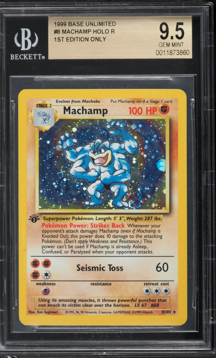 machamp pokemon card 1995 Holo Rare 1st Edition Whatnot: Shop, Sell, Connect Evolves from Machoke Type What is the value of