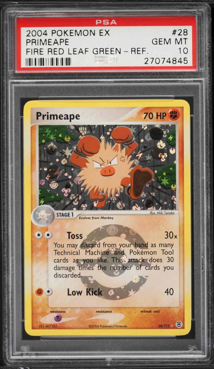 2004 Pokemon EX Fire Red Leaf Green Reverse Holo Primeape #28 PSA 10 GEM MINT