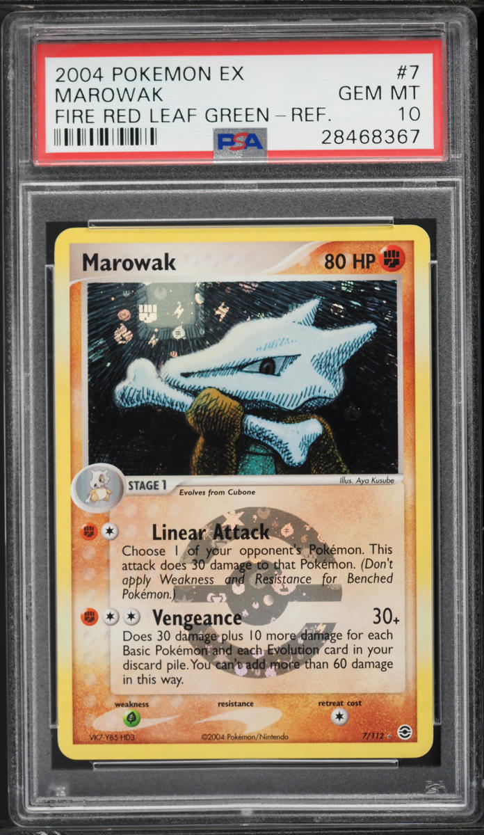 2004 Pokemon EX Fire Red & Leaf Green Reverse Holo Marowak #7 PSA 10 GEM MINT