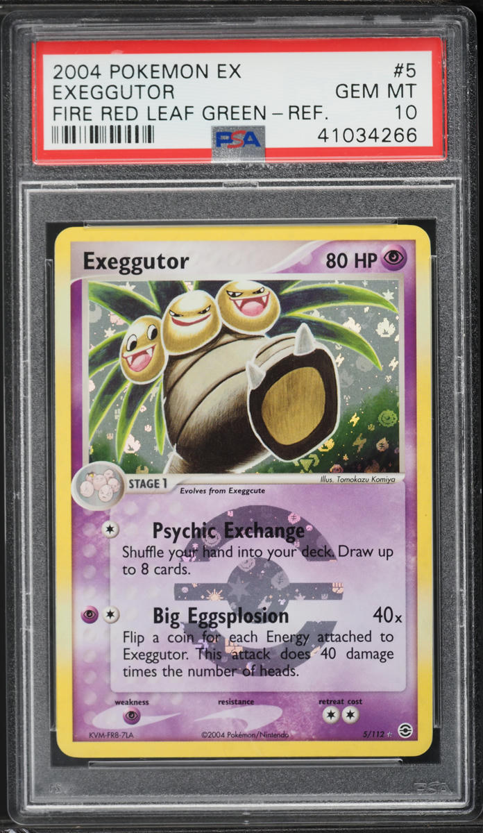 2004 Pokemon EX Fire Red & Leaf Green Reverse Holo Exeggutor #5 PSA 10 GEM MINT