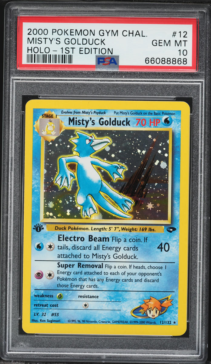 2000 Pokemon Gym Challenge 1st Edition Holo Misty's Golduck #12 PSA 10 GEM MINT