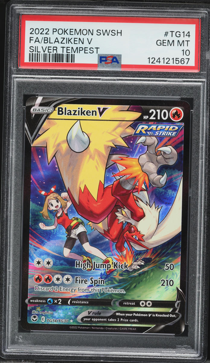 2022 Pokemon Sword & Shield Silver Tempest TG Blaziken V #TG14 PSA 10 GEM MINT