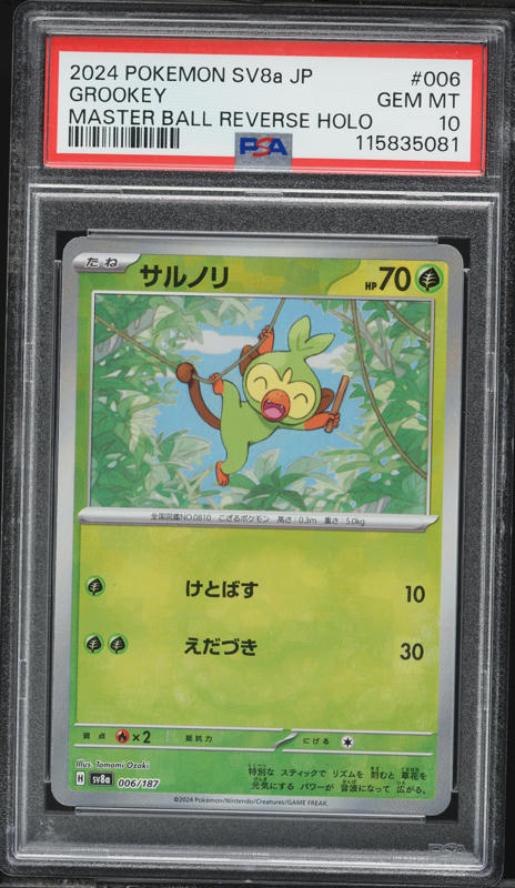2024 Pokemon Japanese SV Terastal Fest EX Master Ball Holo Grookey #6 PSA  10 GEM MINT on Fanatics Collect