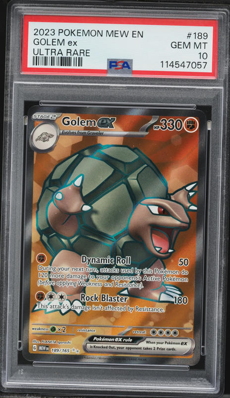 pokemon cards golem ex 2023 Mew EN Ultra rare PSA 9 Dragon Holofoil — buy this pokémon card at Poké Jeux. Golem ex 189/165 Sv: Scarlet