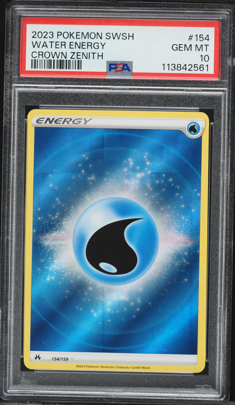 2023 Pokemon Sword & Shield Crown Zenith Water Energy #154 PSA 10 GEM MINT