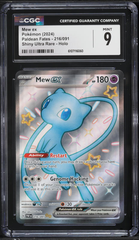 2024 Pokemon SV Paldean Fates SIR Shiny Mew ex #232 PSA 9 MINT on