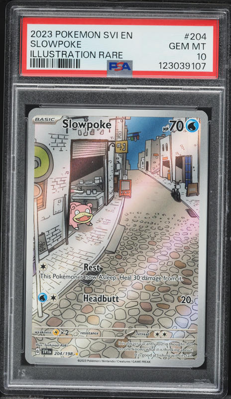 2023 Pokemon Scarlet & Violet IR Slowpoke #204 PSA 10 GEM MINT on