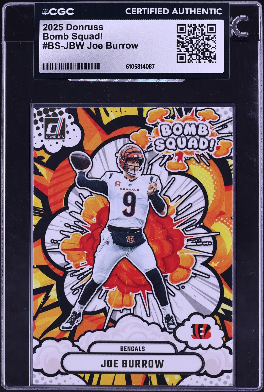 2025 Donruss Bomb Squad! Joe Burrow #BS-JBW CGC AUTH