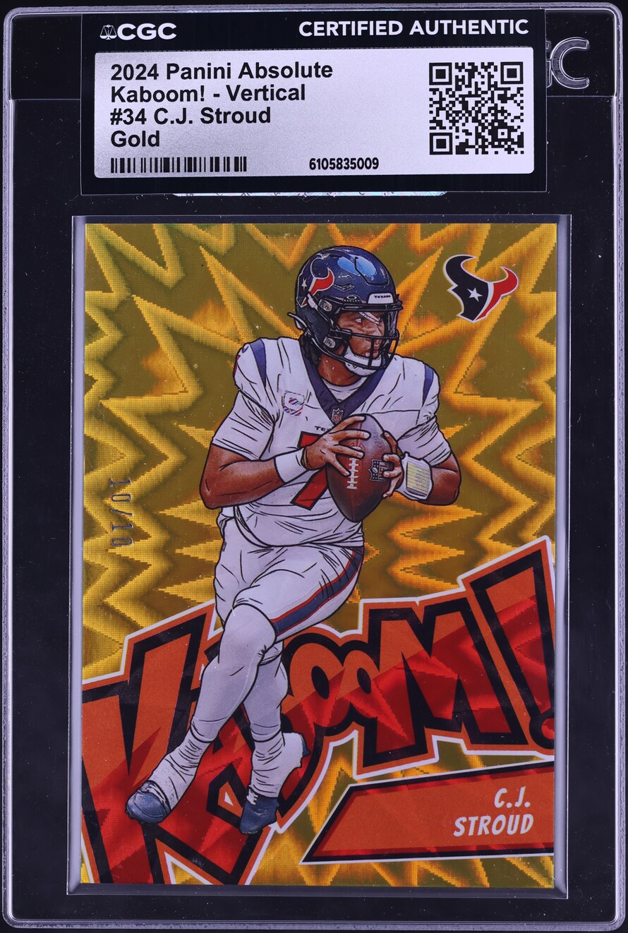 2024 Absolute Kaboom! Vertical Gold C.J. Stroud /10 #34 CGC AUTH