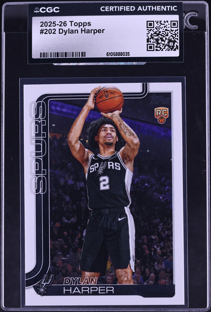 2025 Topps Basketball Dylan Harper ROOKIE #202 CGC AUTH