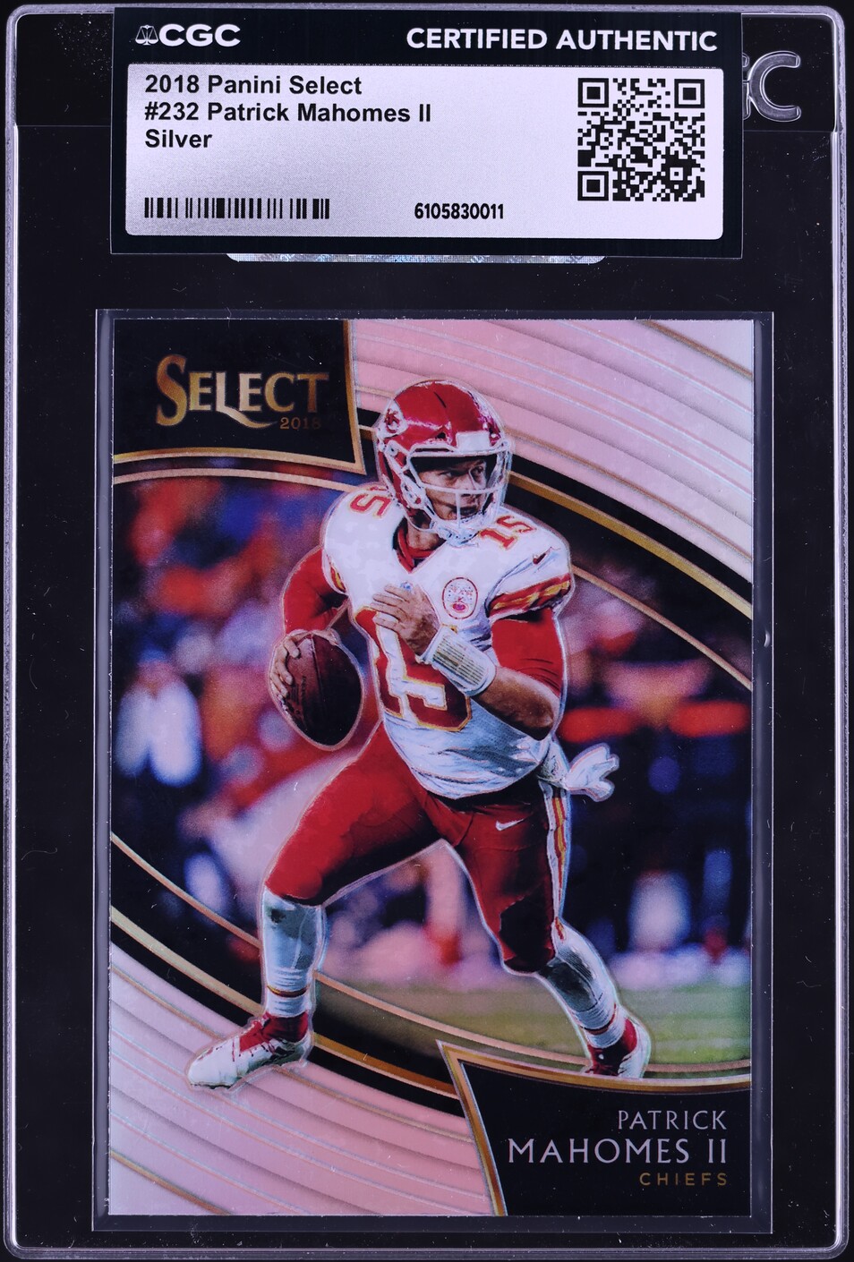 2018 Select Field Level Silver Prizm Patrick Mahomes II #232 CGC AUTH
