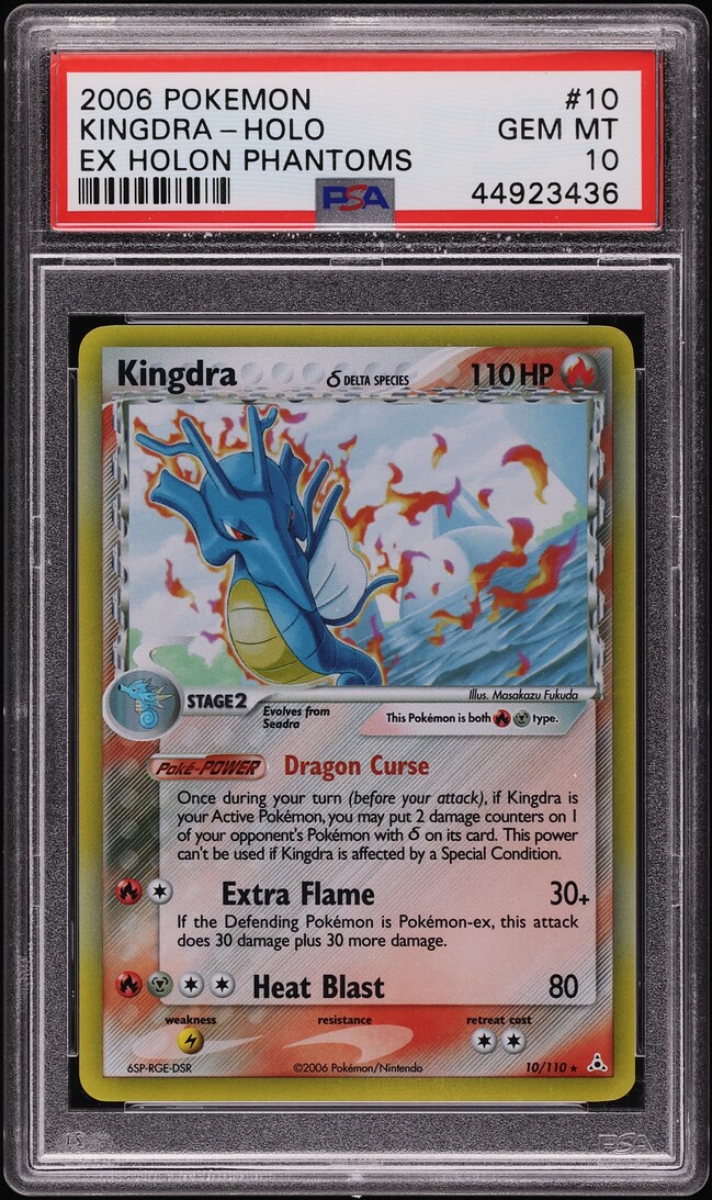 2006 Pokemon EX Holon Phantoms Holo Kingdra #10 PSA 10 GEM MINT