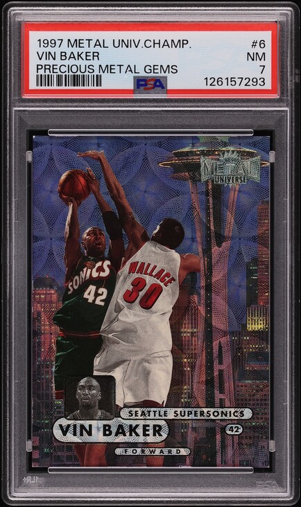 1997 Metal Universe Precious Metal Gems Tracy McGrady PMG ROOKIE