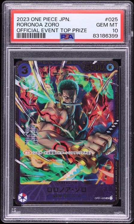 【PSA10】 2022 ONE PIECE RORONOA ZORO #001 2024 One Piece Wings Of The Captain 118 Roronoa Zoro Manga