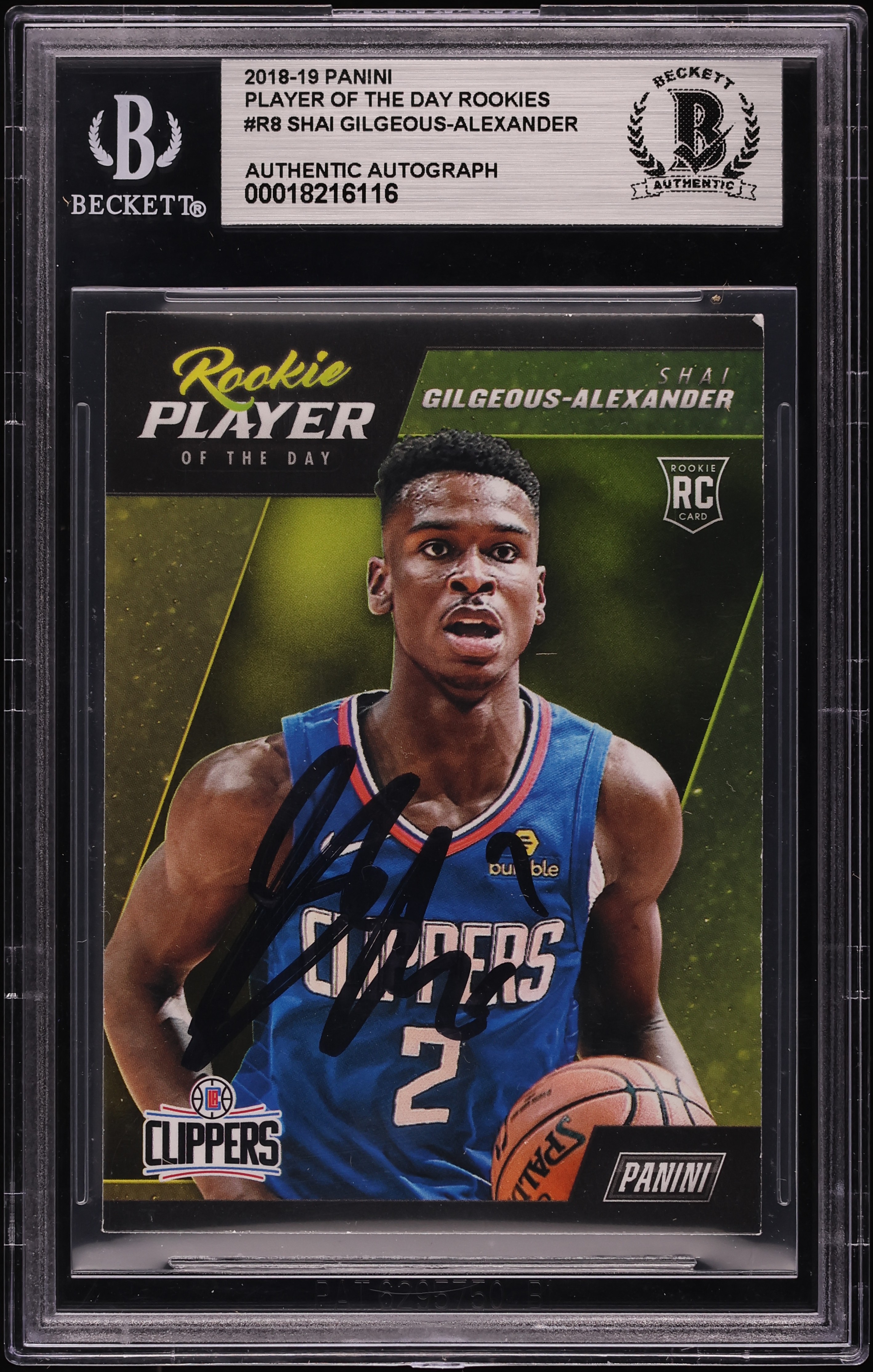 2018 Panini Player Of the Day Rookies Shai Gilgeous-Alexander RC 