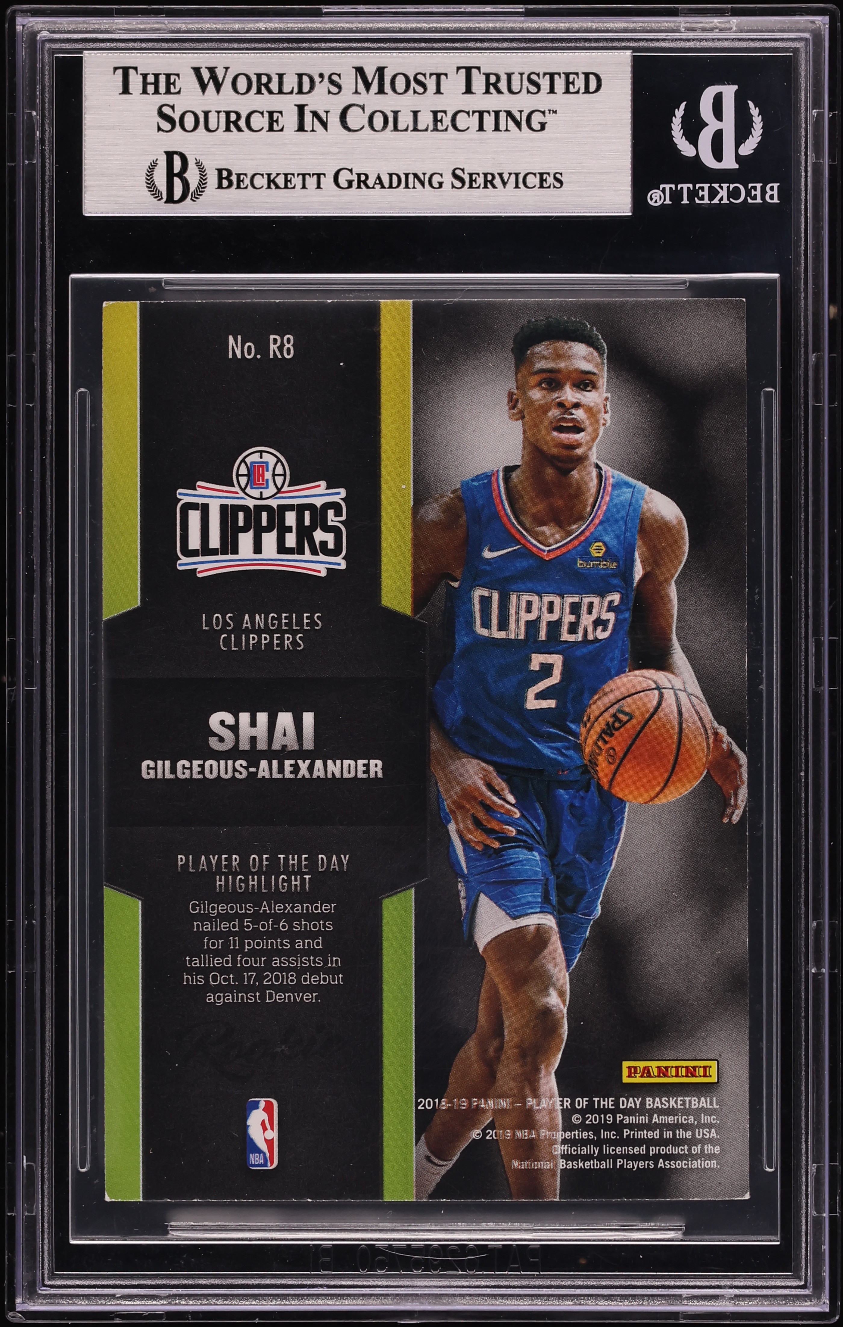 2018 Panini Player Of the Day Rookies Shai Gilgeous-Alexander RC