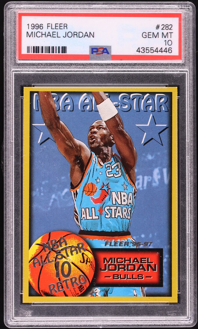1996 Fleer Basketball Michael Jordan #282 PSA 10 GEM MINT