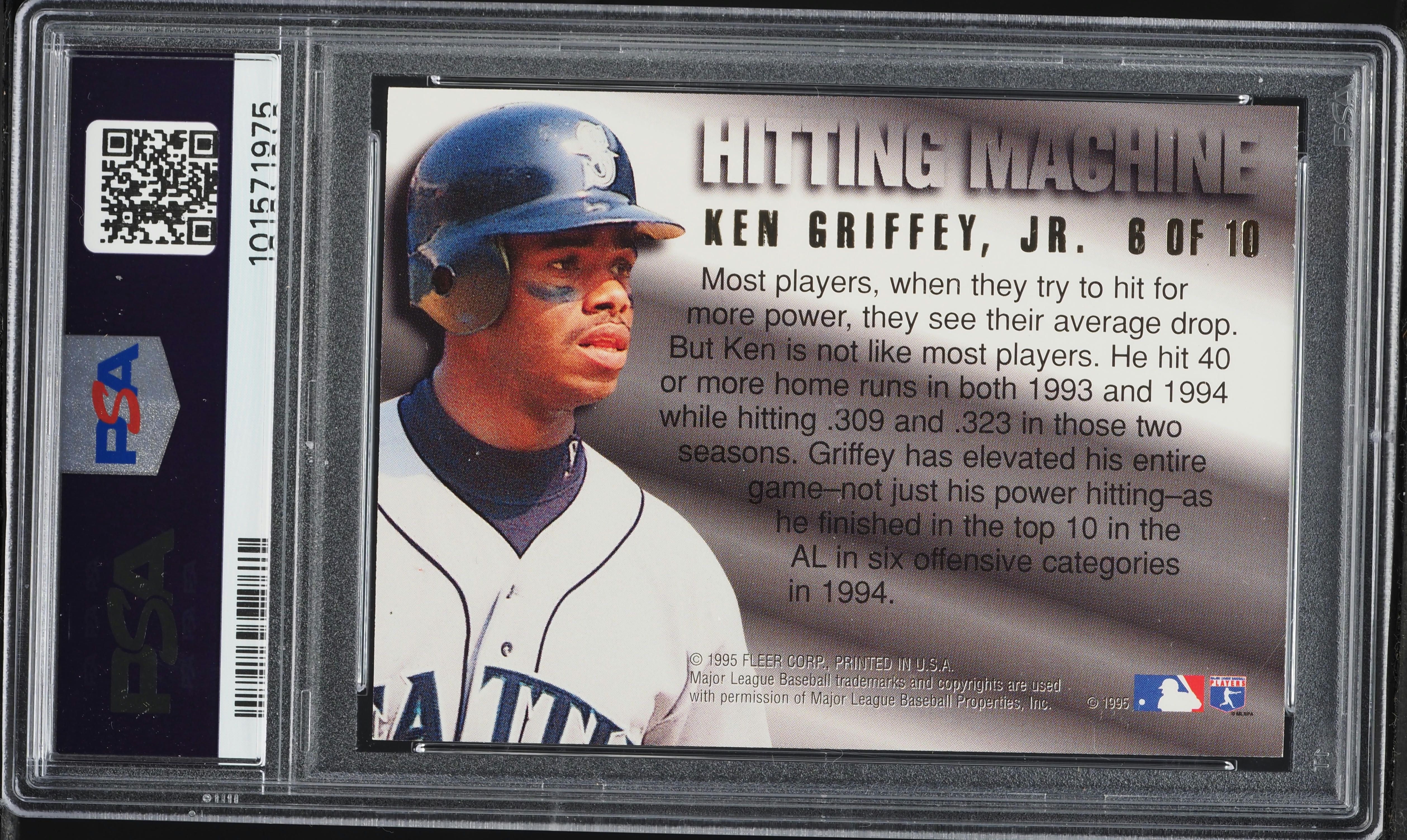 Ken Griffey入手困難 150枚限定 MLB150周年記念メダリオン 1995 Ultra Hitting Machine Gold Medallion Ken Griffey Jr. #6 PSA
