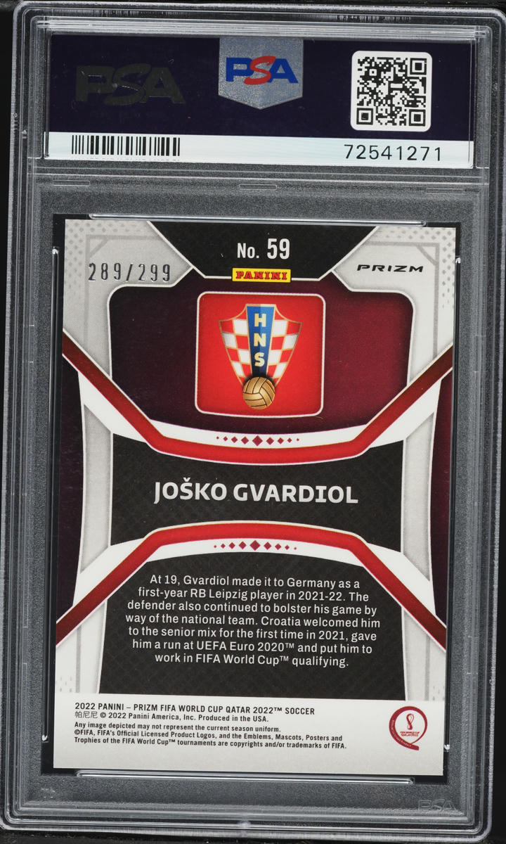 2022 Panini Prizm World Cup Qatar Blue Josko Gvardiol ROOKIE /299