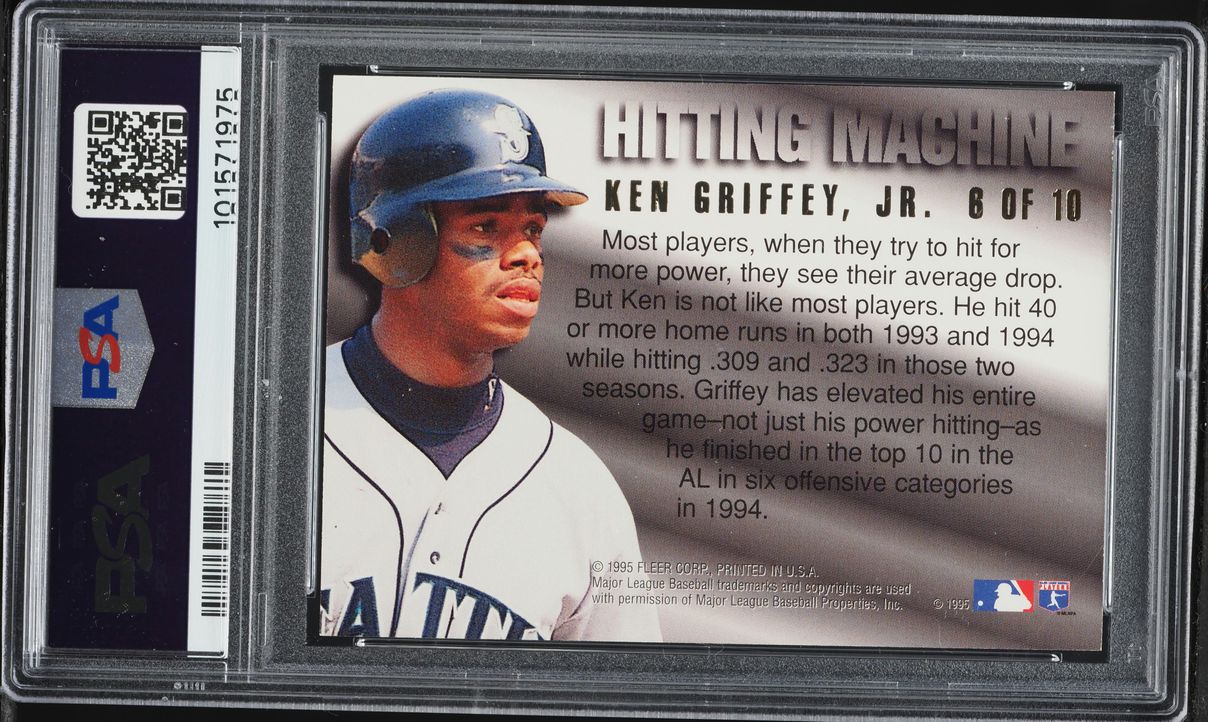 1995 Ultra Hitting Machine Gold Medallion Ken Griffey Jr. #6 PSA