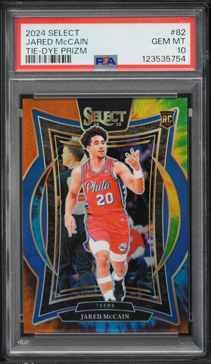 2024 Select Concourse Tie-Dye Prizm Jared McCain ROOKIE /25 #82 PSA 10 GEM MINT
