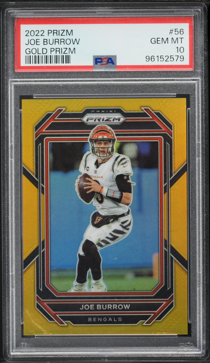 2022 Panini Prizm Gold Joe Burrow /10 #56 PSA 10 GEM MINT