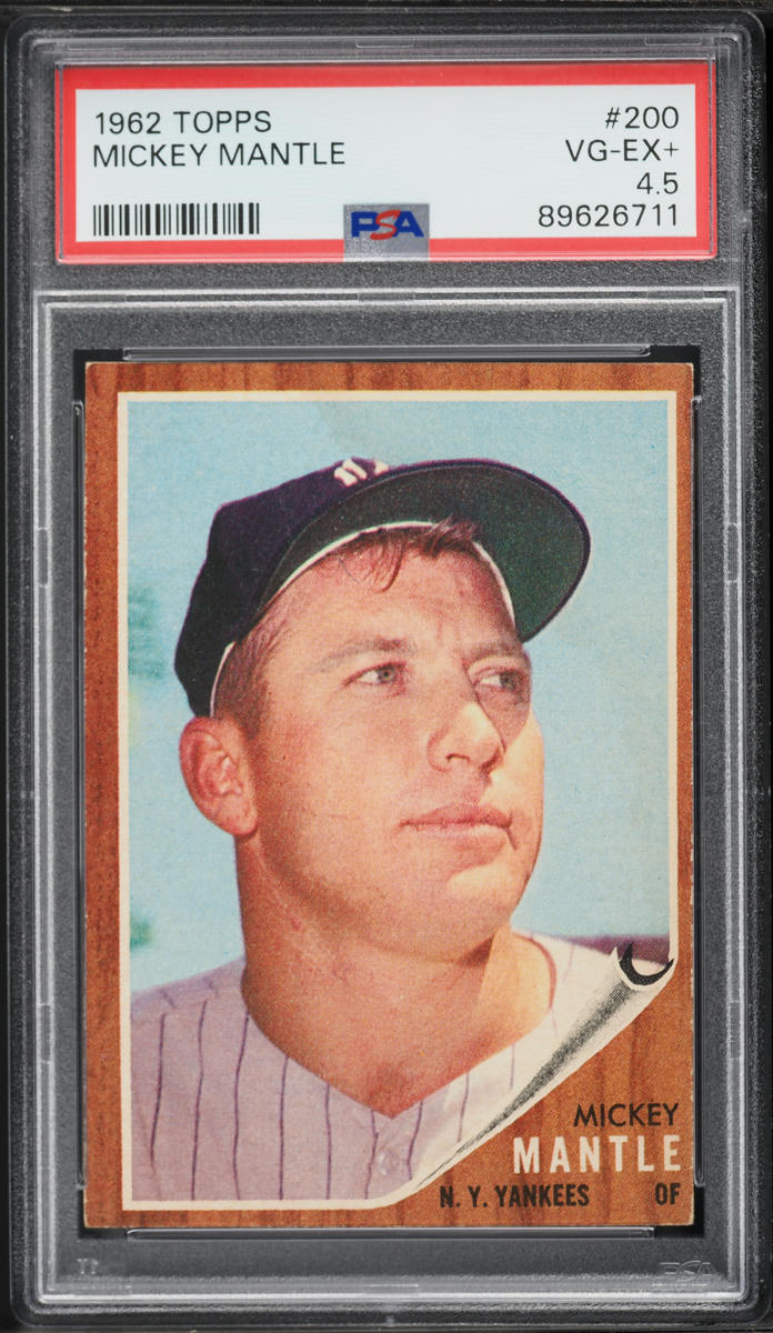 1962 Topps Mickey Mantle #200 PSA 4.5 VGEX+ on Fanatics Collect