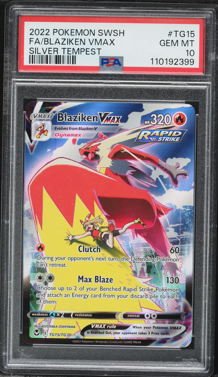2022 Pokemon Sword & Shield Silver Tempest TG Blaziken VMAX #TG15 PSA 10 GEM MINT