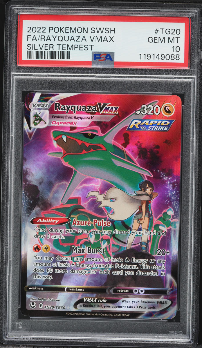 2022 Pokemon Sword & Shield Silver Tempest TG Rayquaza VMAX #TG20 PSA 10 GEM MINT