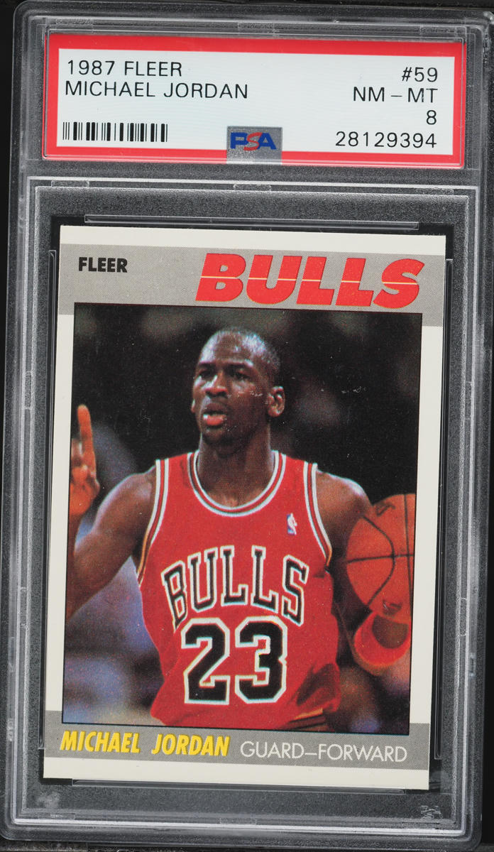 1987 Fleer Basketball Michael Jordan #59 PSA 8 NM-MT