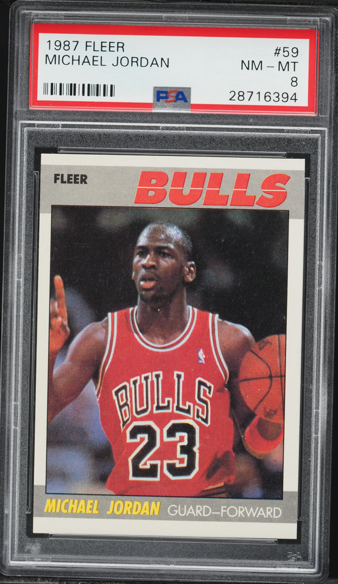 1987 Fleer Basketball Michael Jordan #59 PSA 8 NM-MT