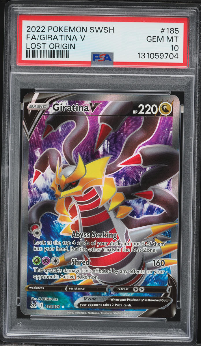 2022 Pokemon Sword & Shield Lost Origin Alt Art Giratina V #185 PSA 10 GEM MINT