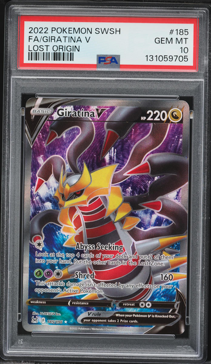 2022 Pokemon Sword & Shield Lost Origin Alt Art Giratina V #185 PSA 10 GEM MINT