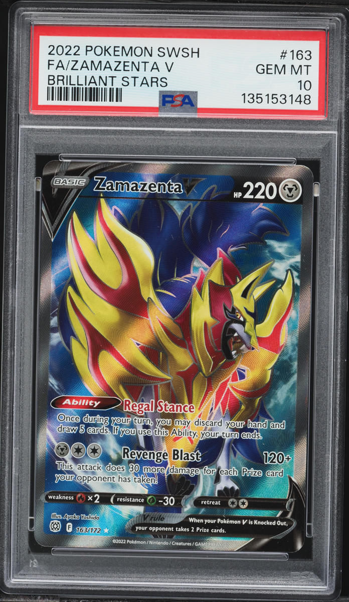 2022 Pokemon Sword & Shield Brilliant Stars Full Art Zamazenta V