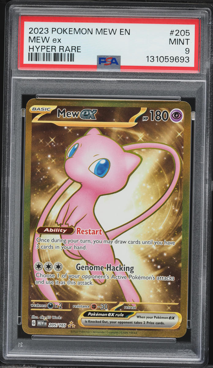 2023 Pokemon Scarlet & Violet 151 Gold Rare Mew EX #205 PSA 9 MINT