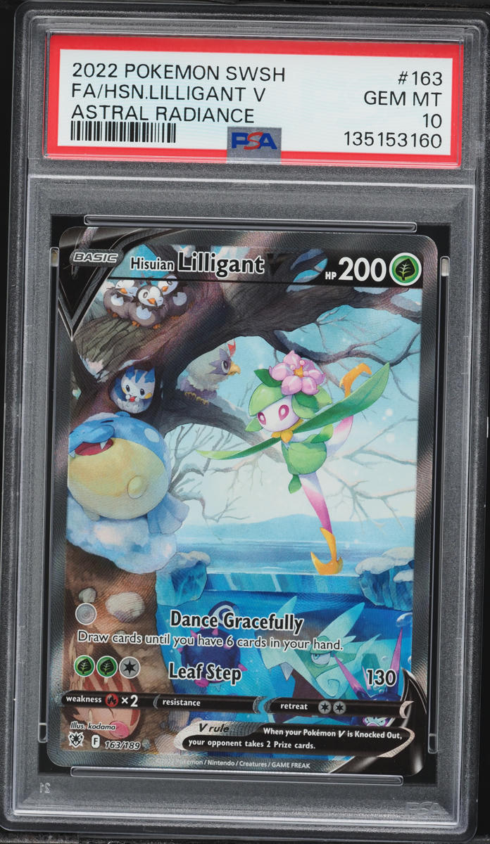 2022 Pokemon Sword & Shield Astral Radiance Alt Art Hisuian Lilligant V  #163 PSA 10 GEM MINT on Fanatics Collect