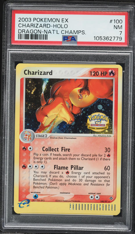 2003 Pokemon Skyridge Holo Crystal Charizard #146 PSA 7 NRMT on