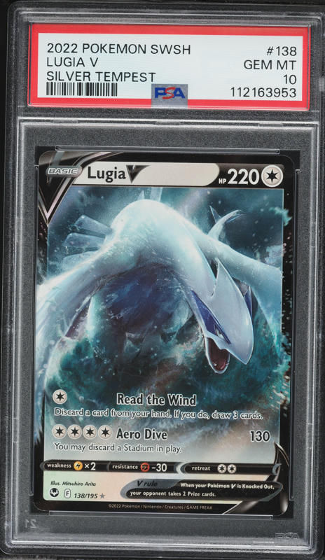 2022 Pokemon Sword & Shield Silver Tempest Lugia V #138 CGC 10 GEM MINT on  Fanatics Collect