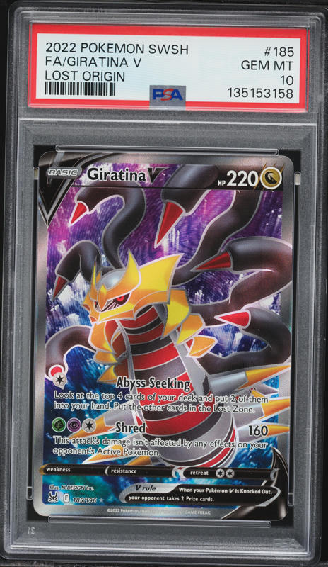 2022 Pokemon Sword & Shield Lost Origin Alt Art Giratina V #186
