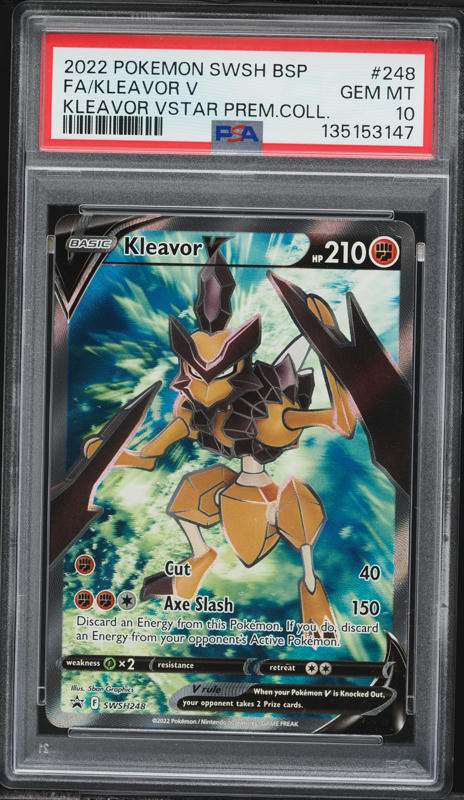 2022 Pokemon Japanese SWSH Battle Region Full Art Kleavor #71 CGC