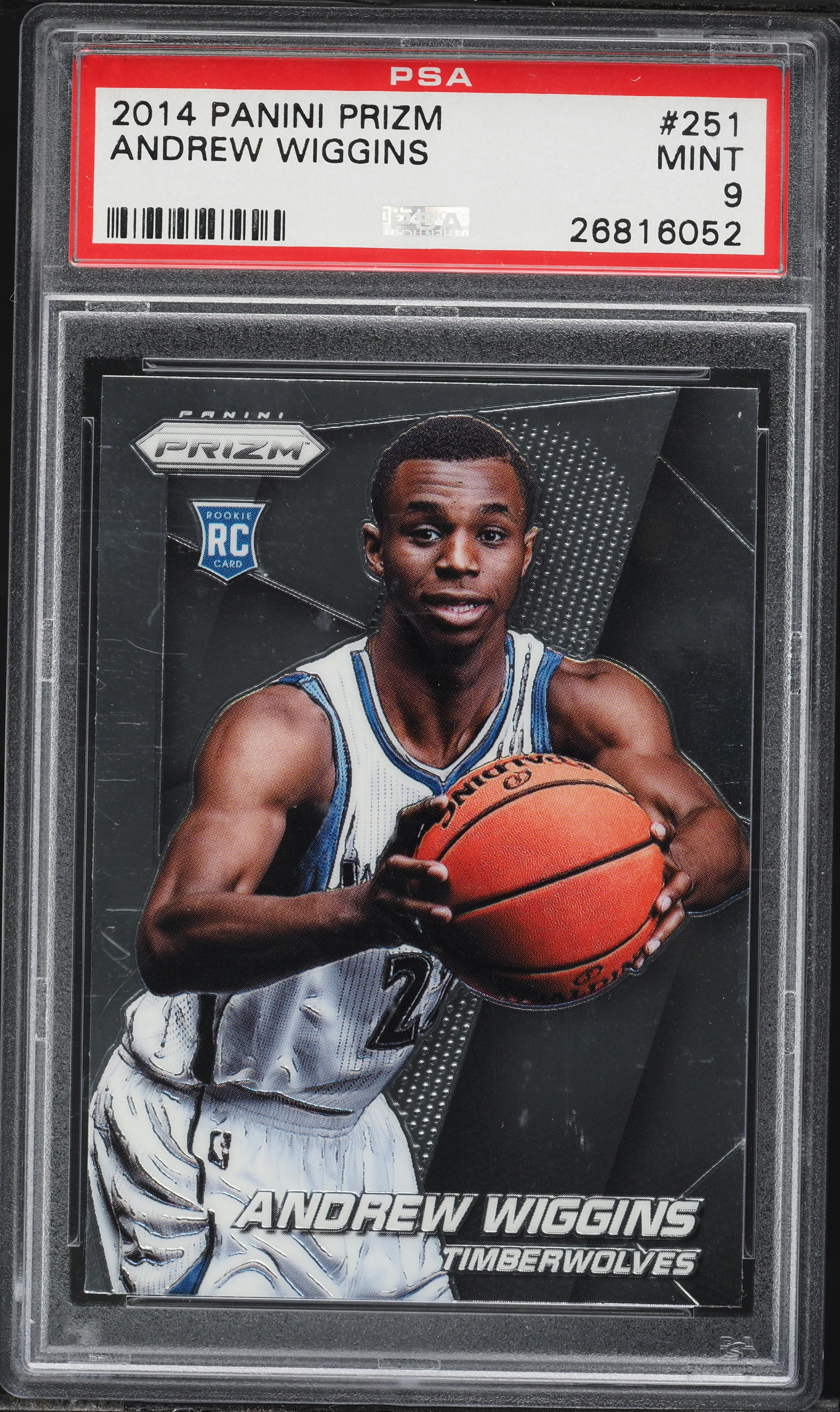 2014 Panini Prizm Andrew Wiggins ROOKIE #251 PSA 9 MINT on