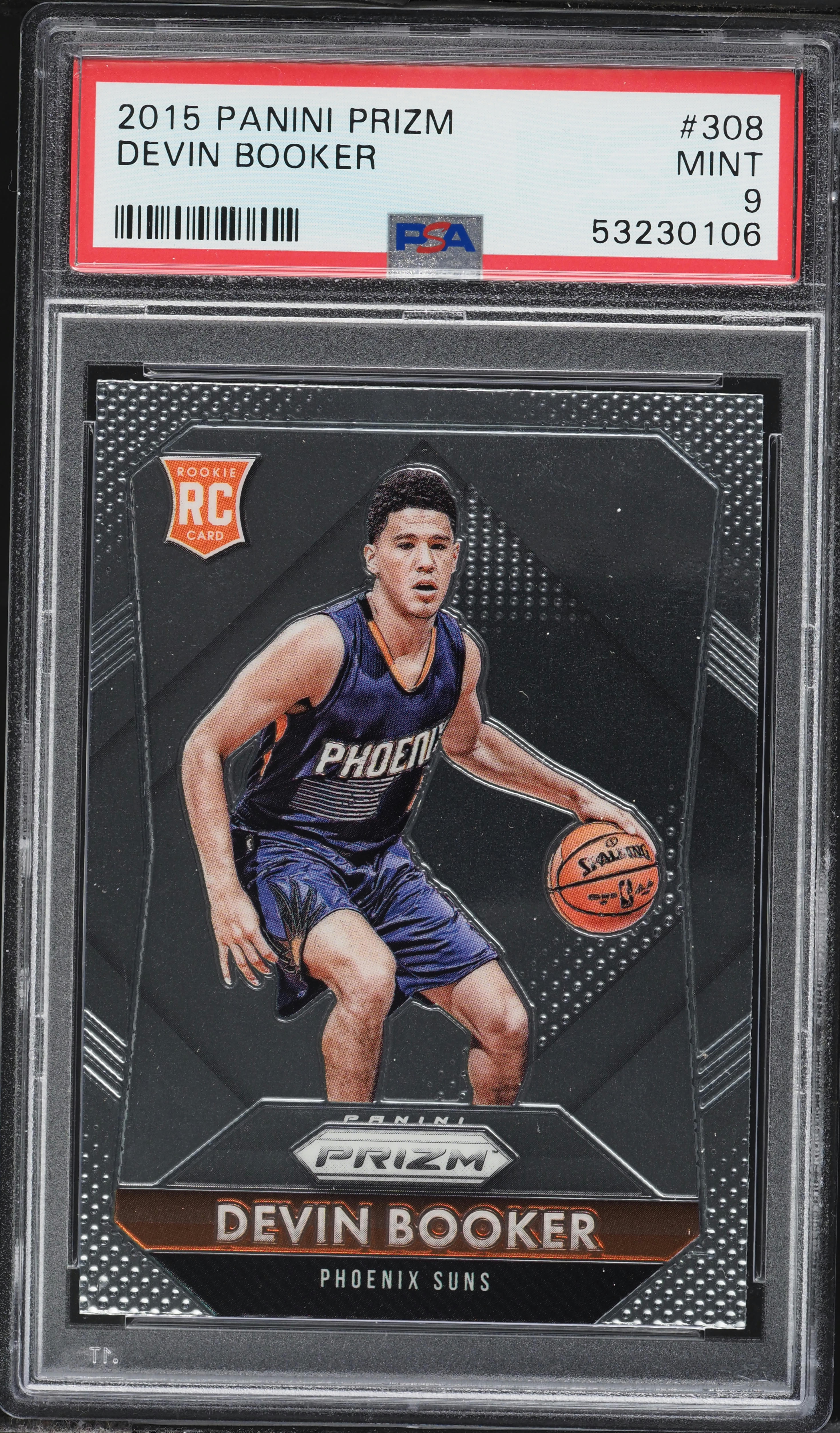 2015 Panini Prizm Devin Booker ROOKIE #308 PSA 9 MINT on Fanatics