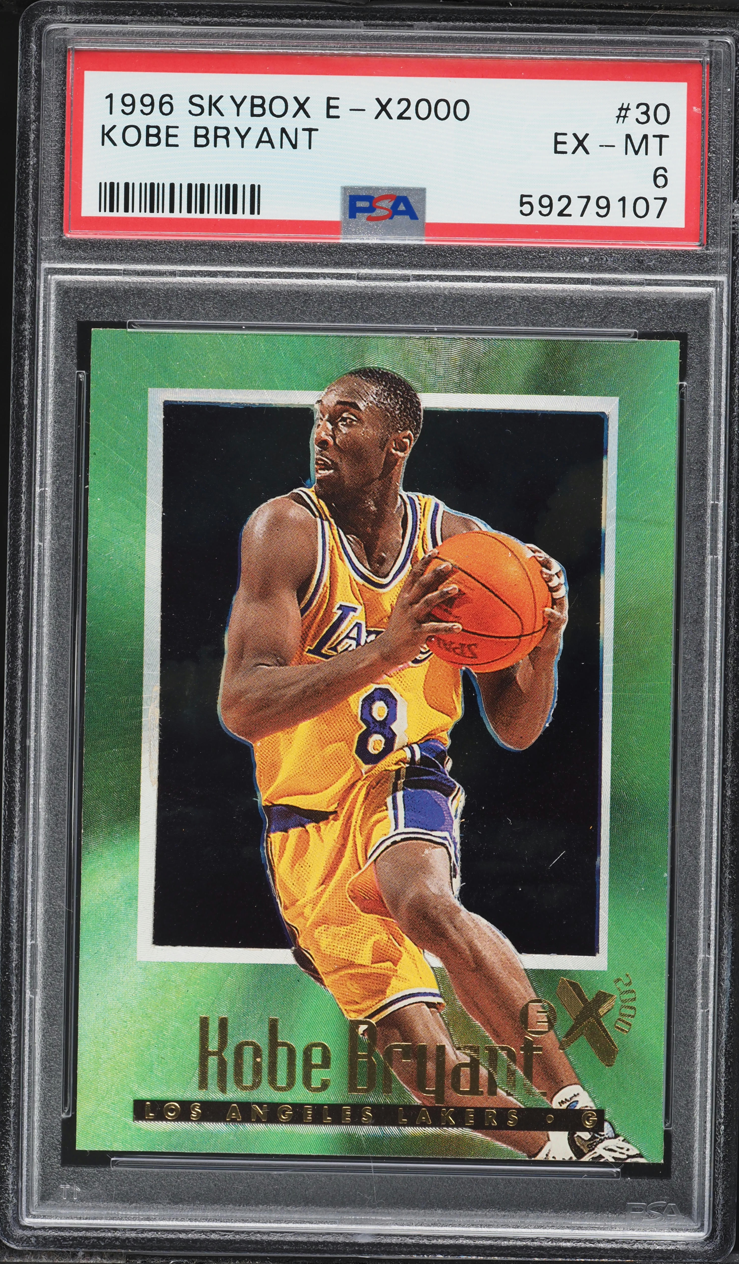 1996 Skybox E-X2000 Kobe Bryant ROOKIE #30 PSA 6 EXMT on Fanatics