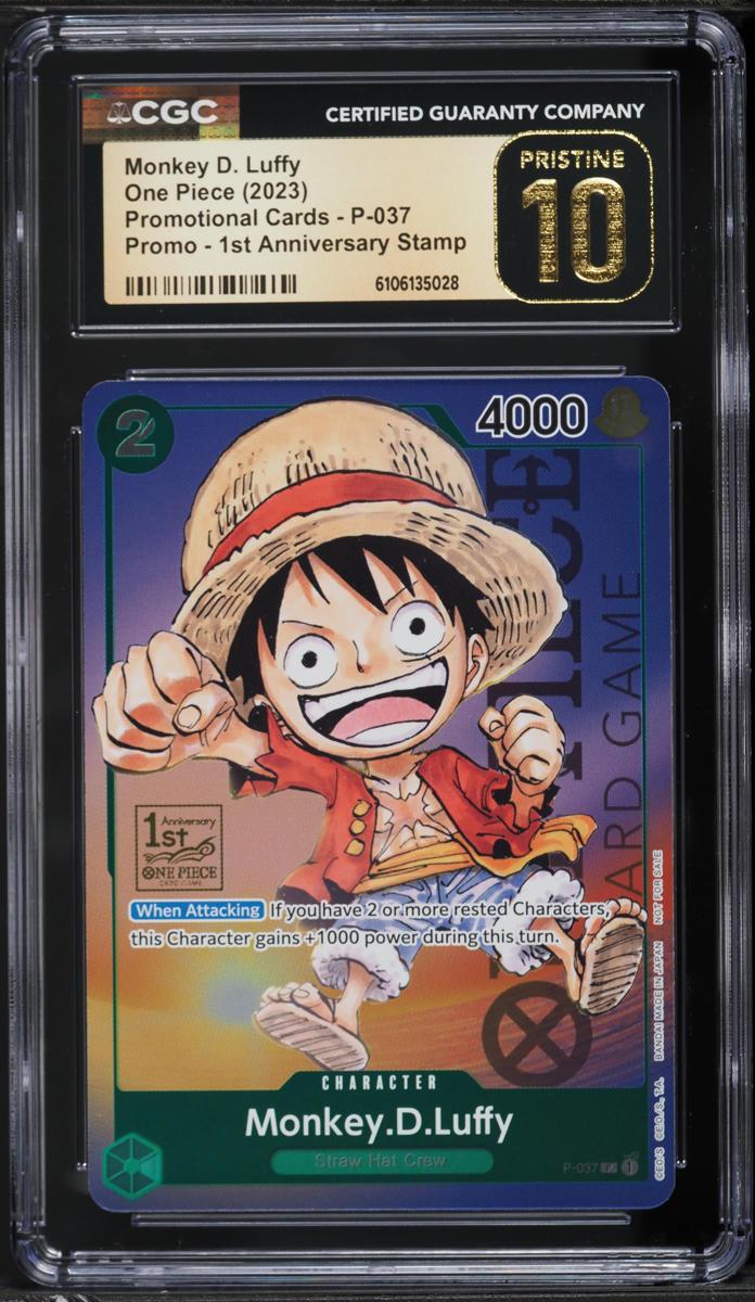 2023 One Piece Promo 1st Anniversary Stamp Monkey D. Luffy #P-037 CGC 10 PRISTINE