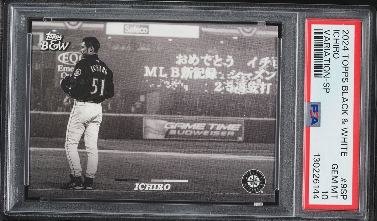 2024 Topps Black & White Variation Ichiro SP #9SP PSA 10 GEM MINT