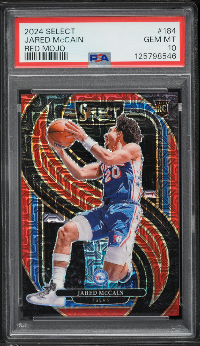 2024 Select Premier Level Red Mojo Jared McCain ROOKIE /20 #184 PSA 10 GEM MINT