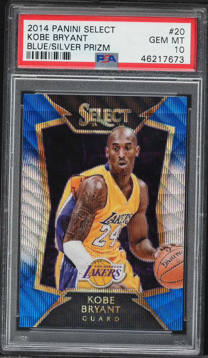2014 Select Blue Silver Prizm Kobe Bryant #20 PSA 10 GEM MINT on