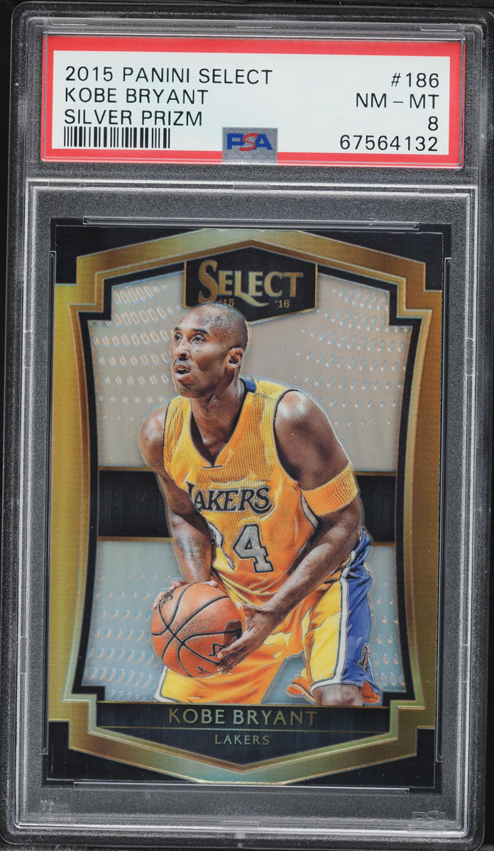 2015 Select Silver Prizm Kobe Bryant #186 PSA 8 NM-MT