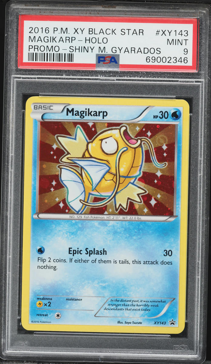 2016 Pokemon XY Black Star Promo Shiny Magikarp #XY143 PSA 9 MINT